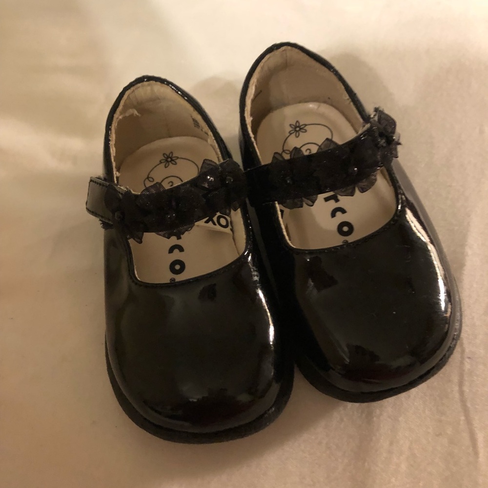 Black patent leather shoes